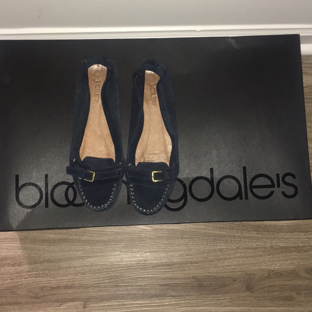 J.Crew suede with Ebilla & buckle accents